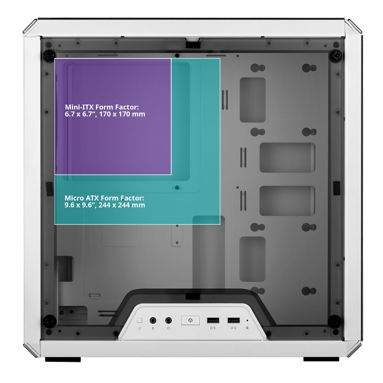 Cooler Master MasterBox Q300L White Micro-ATX Tower Case